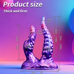 SMT2951 - Dương vật giả 2 đầu có xúc tu silicon dài 22cm