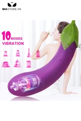 SMT2675 - Máy rung có 10 tần số ngụy trang quả cà tím dài 21cm