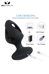 SMT2243 - Máy rung hậu môn điều khiển mini từ xa dài 8.6cm sạc điện