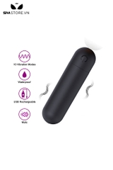 SMT512 - Trứng rung mini ngụy trang hình viên đạn màu đen dài 80mm