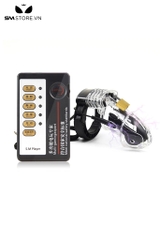 SMT2472 - Khóa dương vật kích điện bằng nhựa kèm sốc điện