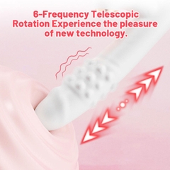 SMT2405 - Dương vật giả rung xoay thụt kết hợp tỏa nhiệt dài 21cm