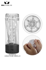 SMT2770 - Cốc thủ dâm trong suốt có rung Pretty Love tháo rời dài 19cm
