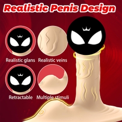 SMT2364 - Dương vật giả có đệm đế rung 9 chế độ sạc điện dài 14cm