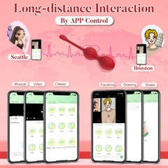 SMT2454 - Bóng tập kegel silicon rung 9 tần số điều khiển qua APP