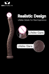 SMT2392 - Dương vật giả siêu dài 37cm silicon mềm có gân