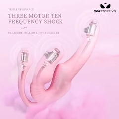 SMT1541 - Dương vật giả 3 đầu dành cho les điều khiển từ xa