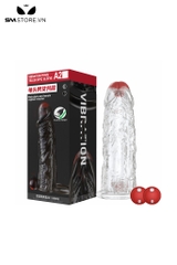 SMT2463 - Dương vật giả rỗng ruột có 10 tần số rung sạc điện