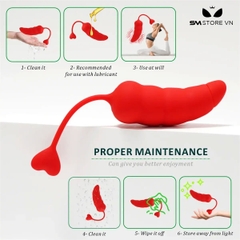 SMT1725 - Trứng rung ngụy trang quả ớt điều khiển từ xa dài 16.5cm