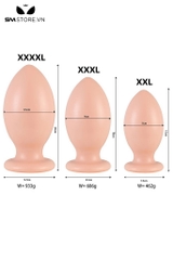 SMT2864 - Anal huge đồ chơi hậu môn trơn silicon mềm đa kích cỡ