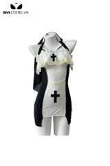 SMS564 - Váy ngủ cosplay sơ khoét giữa và trễ vai kèm phụ kiện