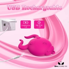 SMT2060 - Máy rung thủ dâm mini có 10 tần số sạc điện dài 8cm