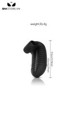 SMT663 - Ngón tay rung silicon với 10 chế độ rung màu đen dài 95mm