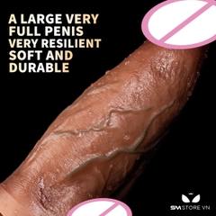 SMT1610 - Dương vật giả khủng đường kính 7cm có rung thụt