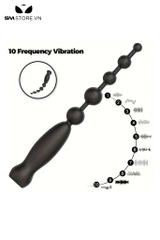 SMT1351 - Đồ chơi hậu môn có 10 chế độ rung silicon dẻo dài 230mm