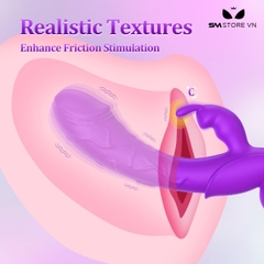 SMT2729 - Máy rung tai thỏ cầm tay có 10 chế độ dài 221mm sạc điện