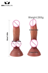SMT2167 - Dương vật giả chó đế hít tường chất liệu silicon mềm có 5 size