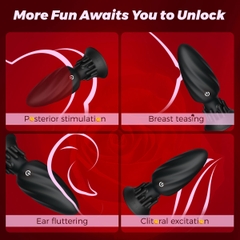 SMT1659 - Máy rung hậu môn silicon xoay 360 độ dùng sạc chống nước