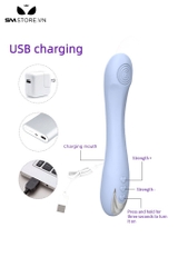 SMT1122 - Chày rung tình yêu silicon mềm với 10 chế độ dùng sạc