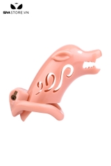 SMT2686 - Khóa dương vật dạng lồng bằng nhựa hình đầu chó