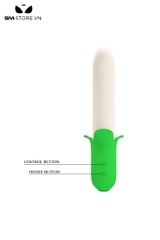SMT1769 - Dương vật giả silicon có 7 tần số rung ngụy trang chuối xanh