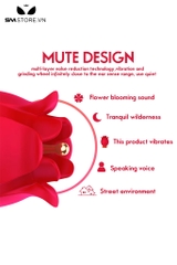 SMT2503 - Máy rung âm vật hình bông hoa tuilip có 10 tần số sạc điện