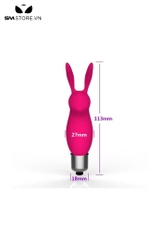 SMT1968 - Máy rung âm vật mini hình tai thỏ dài 10cm chất liệu silicon