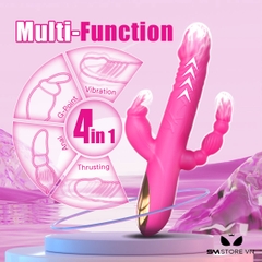 SMT2270 - Máy rung thụt đầu dương vật có 2 đầu và tai thỏ dài 21cm