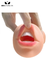 SMT2520 - Âm đạo và miệng giả có răng và môi hồng chất liệu silicon mềm