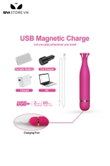 SMT2359 - Gậy rung silicon hình vương miện có 10 tần số dài 13.5cm