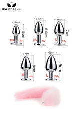 SMT042 - butt plug cosplay đuôi cáo với phích cắm mông hình xoắn ốc