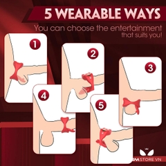 SMT2272 - Vòng rung dương vật silicon có lưỡi và 10 chế độ sạc điện