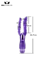 SMT482 - Máy rung hậu hôn 1 đầu dương vật và 1 đầu vòng bi dài 26.7cm