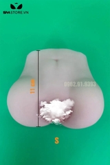 SMT443 - Mông giả silicon nguyên khối có âm đạo và hậu môn 5 size