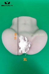 SMT443 - Mông giả silicon nguyên khối có âm đạo và hậu môn 5 size
