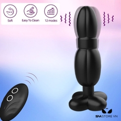 SMT1260 - Butt plug phích cắm hậu môn silicon có hoa dài 132mm
