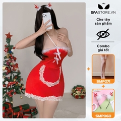 SMS487 - Cosplay bà già noel thiết kế cúp ngực ôm body