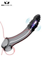 SMT1544 - Bao cao su rung silicon đầu có bi và quai đeo bìu