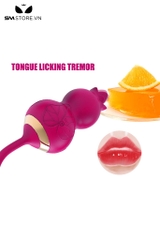 SMT2759 - Máy rung thụt liếm 2 đầu hình quả bầu có 10 tần số