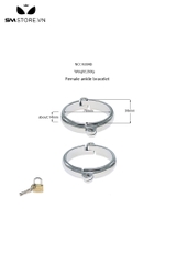 SMT270 - Còng tay tình yêu khóa tay chân oval kim loại có 4 size
