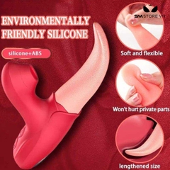 SMT2778 - Lưỡi rung hút silicon có 10 tần số sạc điện dài 17cm