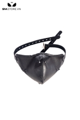 SMT230 - Đồ bịt miệng mouth gag kèm khẩu trang giả da PU