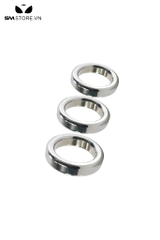 SMT560 - Vòng đeo dương vật inox bản vuông trơn nhẵn với 4 size