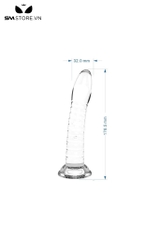 SMT1558 - Dương vật giả silicon liền quần trong suốt dài 17.9cm