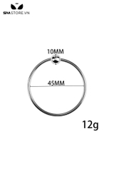 SMT563 - Vòng đeo dương vật inox có 1 bi với 6 size hỗ trợ quan hệ