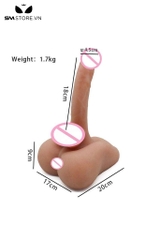 SMT2765 - Dương vật giả kèm lỗ hậu môn silicon mềm dài 20cm