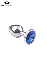 SMT200 - butt plug inox cắm hậu môn trơn đính kim cương lỗ 6 và 8mm