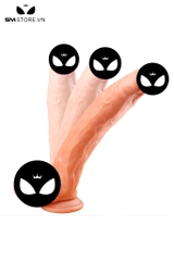 SMT1622 - Dương vật giả nổi gân silicon dài 31cm có bìu đế dính tường