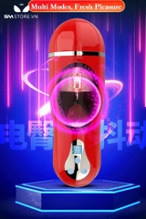 SMT838 - Cốc thủ dâm với âm đạo giả rung liếm dài 23cm x 7cm