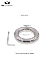 SMT562 - Vòng đeo dương vật inox 3 size thiết kế có vít mở đóng